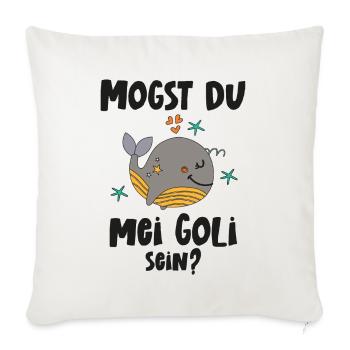 Mogst du mei Goli sein Patentante Österreich - Sofakissenbezug 45 x 45 cm - Naturweiß  - Vorne