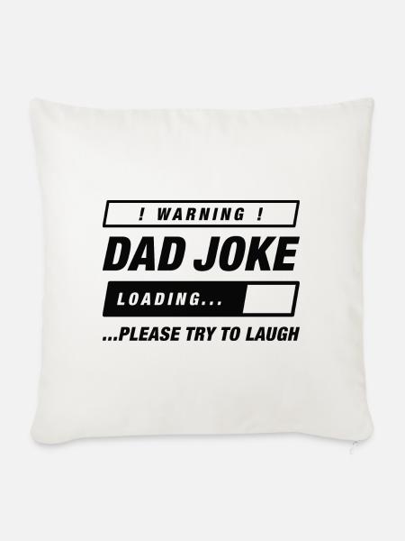 Papa Witz Laden - Sofakissenbezug 45 x 45 cm - Naturweiß