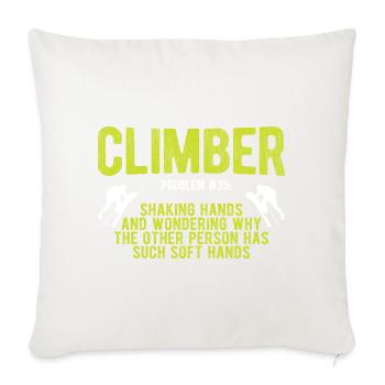 Klettern Bouldern - Sofakissenbezug 45 x 45 cm - Naturweiß  - Vorne