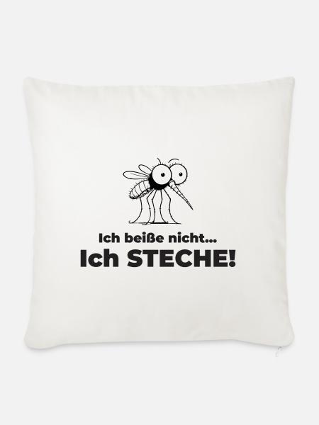Stechmücke - Sofakissenbezug 45 x 45 cm - Naturweiß