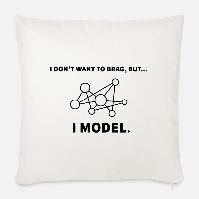 Model Data Science Data Science Gave - Pudebetræk 45 x 45 cm - naturhvid