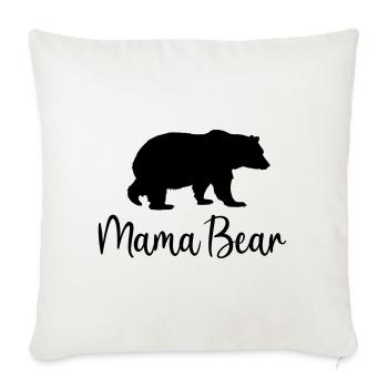 Maman Ours Meilleur Mère Idée cadeau Famille - Housse de coussin décorative 45 x 45 cm - blanc nature - Devant