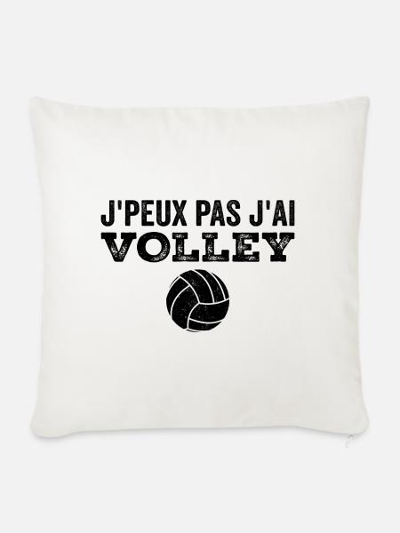 Ich kann nicht Volleyball haben - Sofakissenbezug 45 x 45 cm - Naturweiß