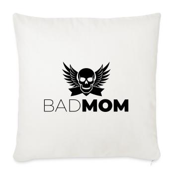 Bad Mom - Sofakissenbezug 45 x 45 cm - Naturweiß  - Vorne
