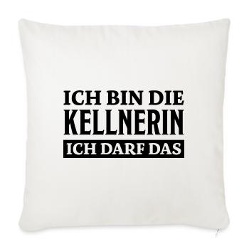 Kellnerin Spruch Kellner Beruf Kellnerin Geschenk - Sofakissenbezug 45 x 45 cm - Naturweiß  - Vorne
