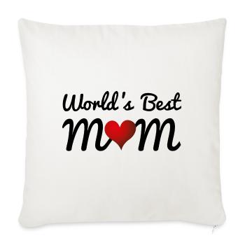 Die beste Mutter der Welt - Sofakissenbezug 45 x 45 cm - Naturweiß  - Vorne