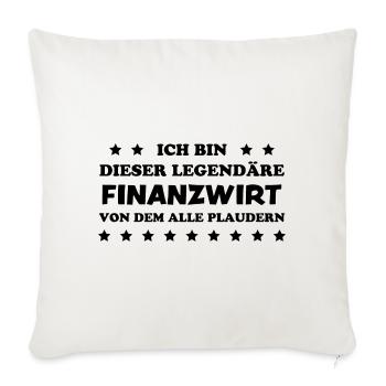 Finanzwirt Lustiger Spruch Job Finanzwirt Geschenk - Sofakissenbezug 45 x 45 cm - Naturweiß  - Vorne