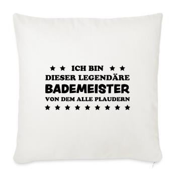 Bademeister Beruf Lustiger Spruch Freibad Geschenk - Sofakissenbezug 45 x 45 cm - Naturweiß  - Vorne
