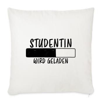 Studentin Spruch Universität Studentin Geschenk - Sofakissenbezug 45 x 45 cm - Naturweiß  - Vorne