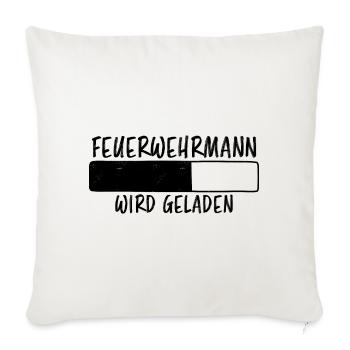 Feuerwehrmann Spruch Lustiges Feuerwehr Geschenk - Sofakissenbezug 45 x 45 cm - Naturweiß  - Vorne