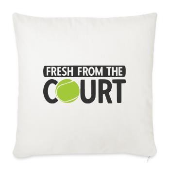 Tennisplatz Spruch Für Tennis - Sofakissenbezug 45 x 45 cm - Naturweiß  - Vorne