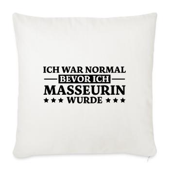 Masseurin Spruch Beruf Massage Masseurin Geschenk - Sofakissenbezug 45 x 45 cm - Naturweiß  - Vorne