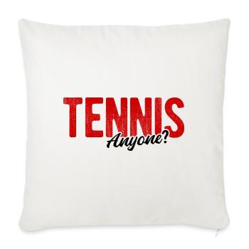 Tennisplatz Spruch Für Tennis - Sofakissenbezug 45 x 45 cm - Naturweiß  - Vorne
