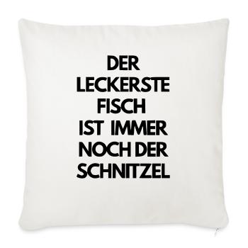 Schnitzel - Sofakissenbezug 45 x 45 cm - Naturweiß  - Vorne