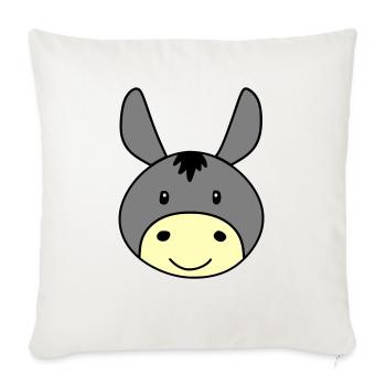 Cute donkey - Sofakissenbezug 45 x 45 cm - Naturweiß  - Vorne