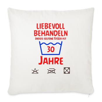 SSW131 30 Jahre im Geburtstag - Sofakissenbezug 45 x 45 cm - Naturweiß  - Vorne