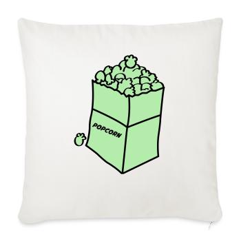 Maïs soufflé 2 - Housse de coussin décorative 45 x 45 cm - blanc nature - Devant