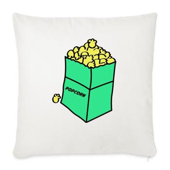 Maïs soufflé 02 - Housse de coussin décorative 45 x 45 cm - blanc nature - Devant