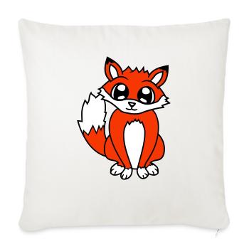 Renard Renard roux Animal sauvage Intelligent Habitants de la forêt - Housse de coussin décorative 45 x 45 cm - blanc nature - Devant