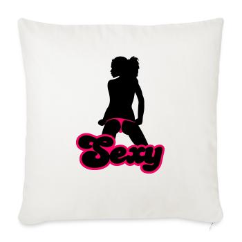 Sexy - Sofakissenbezug 45 x 45 cm - Naturweiß  - Vorne