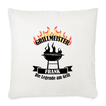 Grillmeister Grill Frank - Sofakissenbezug 45 x 45 cm - Naturweiß  - Vorne