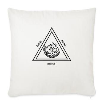 Body Mind Soul - Sofakissenbezug 45 x 45 cm - Naturweiß  - Vorne