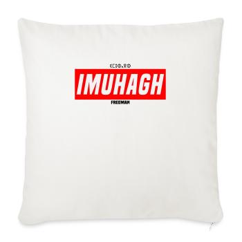IMUHAGH - Housse de coussin décorative 45 x 45 cm - blanc nature - Devant