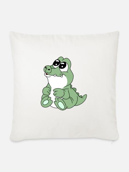 Baby Krokodiles Krokodile - Sofakissenbezug 45 x 45 cm - Naturweiß
