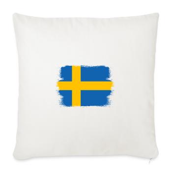 Schweden Flagge Skandinavien Schwedische Fahne - Sofakissenbezug 45 x 45 cm - Naturweiß  - Vorne