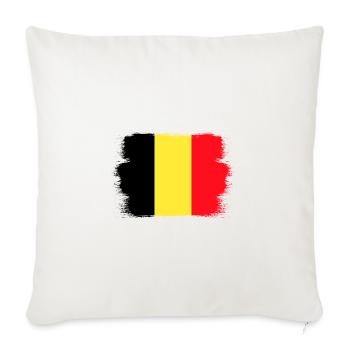Belgium Flag Vintage Belgian Flag Used Look - Sofa pillowcase 17,3'' x 17,3'' (45 x 45 cm) - natural white - Front