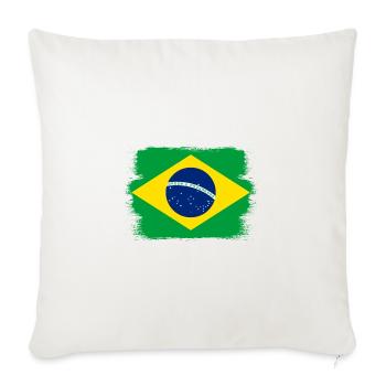 Drapeau Brésil Drapeau brésilien Amérique du Sud - Housse de coussin décorative 45 x 45 cm - blanc nature - Devant