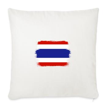 Thailand Flag Thai Flag Used Look - Sofa pillowcase 17,3'' x 17,3'' (45 x 45 cm) - natural white - Front