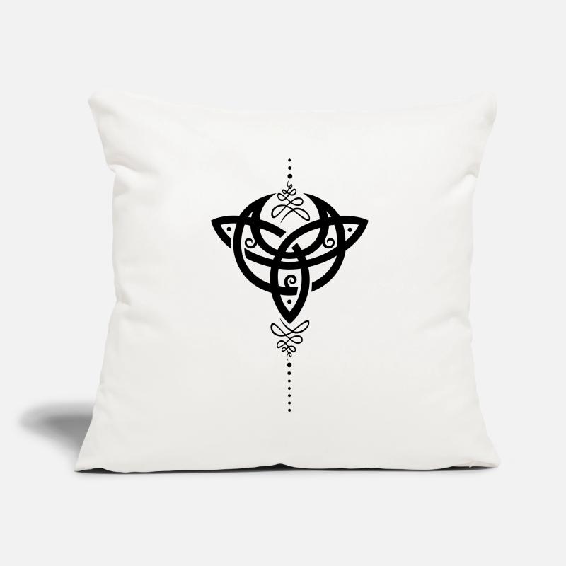 Celtic moon, crescent moon with Trinity symbol. Sofa pillowcase 17,3'' x 17,3'' (45 x 45 cm)