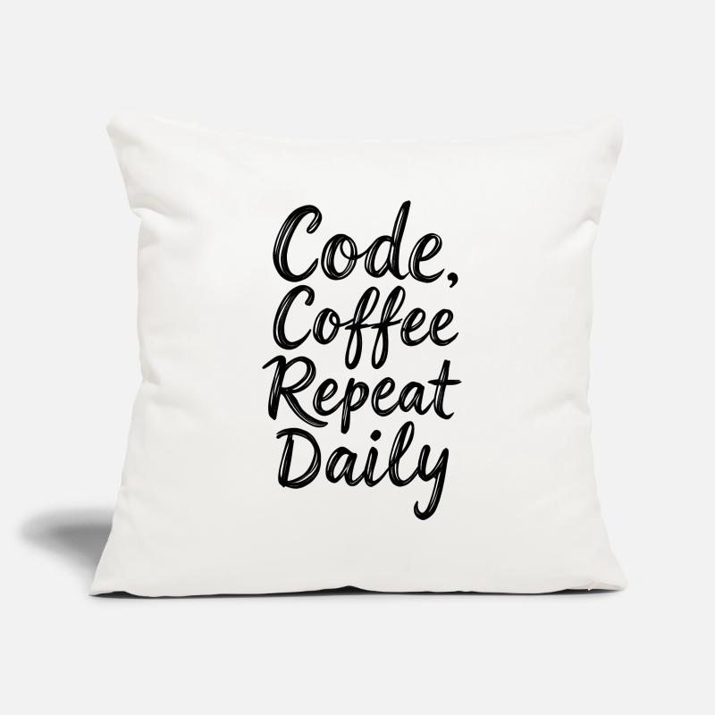 Code Sleep Debug Repeat Programmer Shirt Housse de coussin décorative 45 x 45 cm