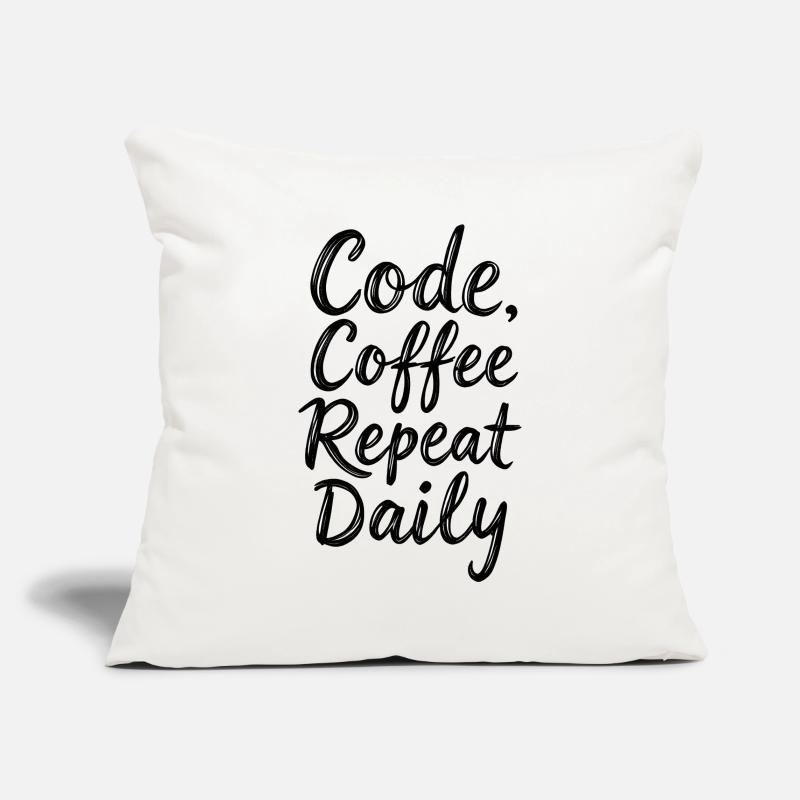 Code Sleep Debug Repeat Programmer Shirt Housse de coussin décorative 45 x 45 cm