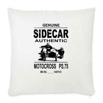 Sidecar Moto Cross - Sofakissenbezug 45 x 45 cm - Naturweiß  - Vorne