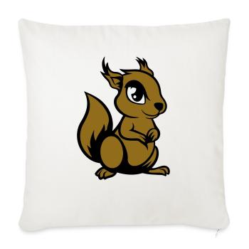 Écureuil Bande Dessinée Animal - Housse de coussin décorative 45 x 45 cm - blanc nature - Devant
