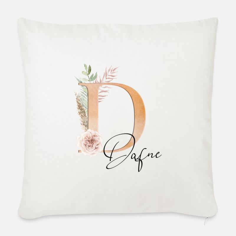 Dafne! Name Boho - Sofakissenbezug 45 x 45 cm - Naturweiß 