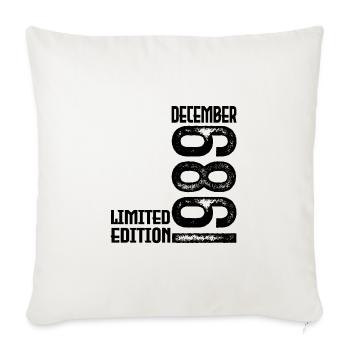 Cadeau Anniversaire Décembre 1989. Decembre 1989. - Housse de coussin décorative 45 x 45 cm - blanc nature - Devant