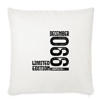 Cadeau Anniversaire Décembre 1990. Decembre 1990. - Housse de coussin décorative 45 x 45 cm - blanc nature - Devant