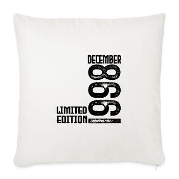 Birthday Gift December 1998. December 1998. - Sofa pillowcase 17,3'' x 17,3'' (45 x 45 cm) - natural white - Front