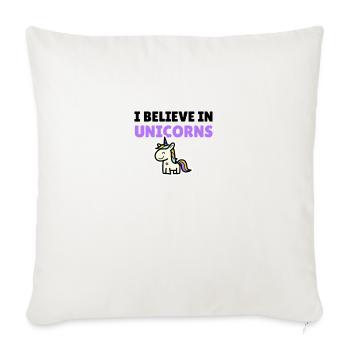 I believe in unicorns - Sofa pillowcase 17,3'' x 17,3'' (45 x 45 cm) - natural white - Front
