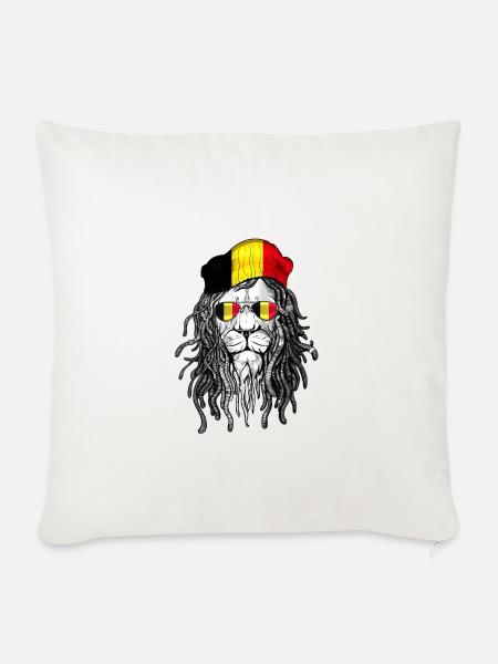 Belgisch Motorrad Fahrer Biker Belgien - Sofakissenbezug 45 x 45 cm - Naturweiß