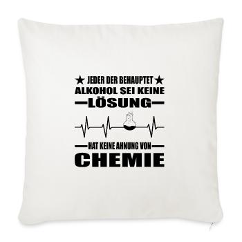 Chemie - Sofakissenbezug 45 x 45 cm - Naturweiß  - Vorne