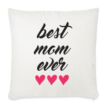 Beste Mutter aller Zeiten - Sofakissenbezug 45 x 45 cm - Naturweiß  - Vorne