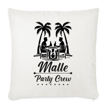 Malle Party Crew Design - Sofa pillowcase 17,3'' x 17,3'' (45 x 45 cm) - natural white - Front