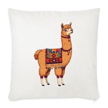 No drama, just llama - Sofa pillowcase 17,3'' x 17,3'' (45 x 45 cm) - natural white - Front