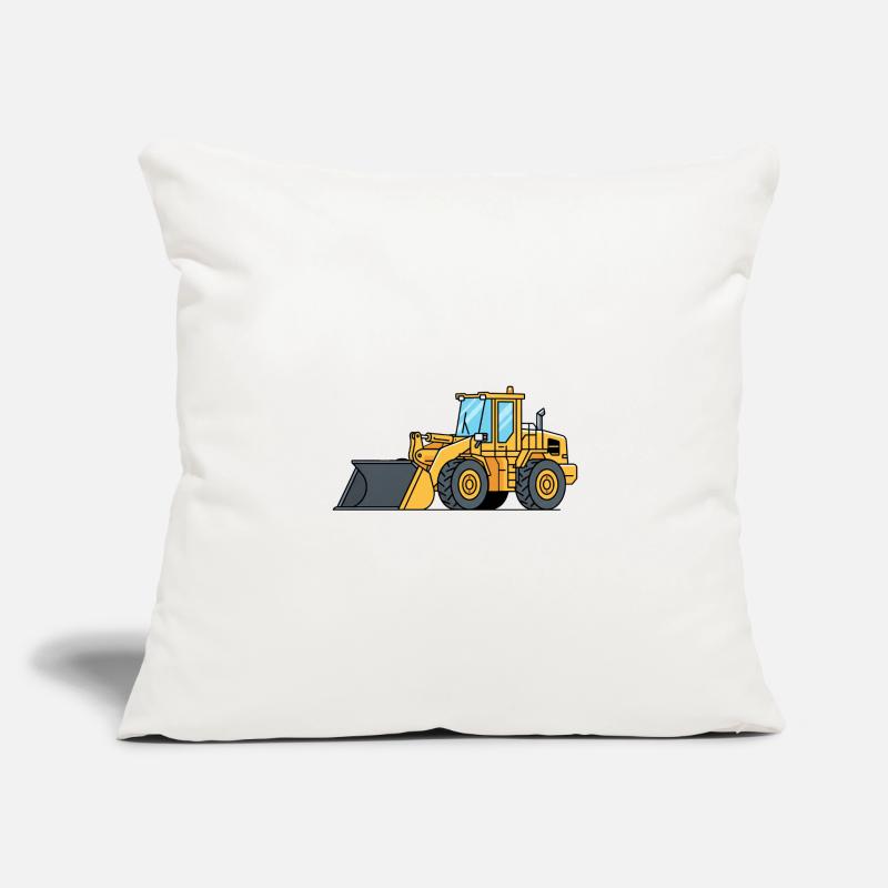 Wheel loader construction machine Sofa pillowcase 17,3'' x 17,3'' (45 x 45 cm)