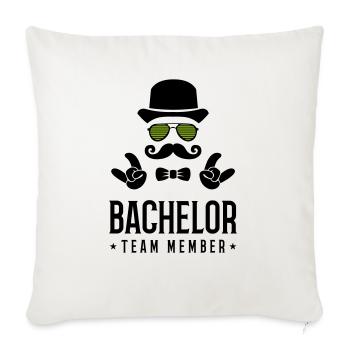 Membre de l’équipe Bachelor - Housse de coussin décorative 45 x 45 cm - blanc nature - Devant
