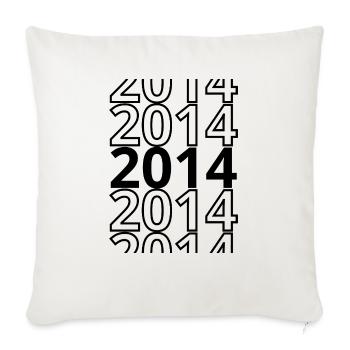 2014 2014 2014 - Sofa pillowcase 17,3'' x 17,3'' (45 x 45 cm) - natural white - Front